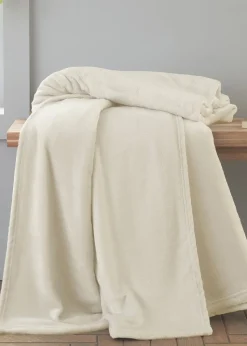 Catherine Lansfield Extra Large Raschel Velvet Touch Blanket Throw (200x240cm)
