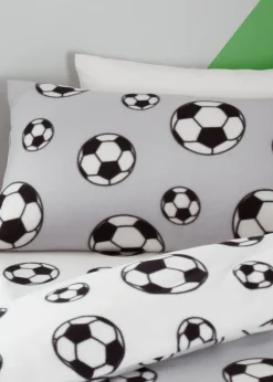 Catherine Lansfield Football Fleece Reversible Duvet Cover Set