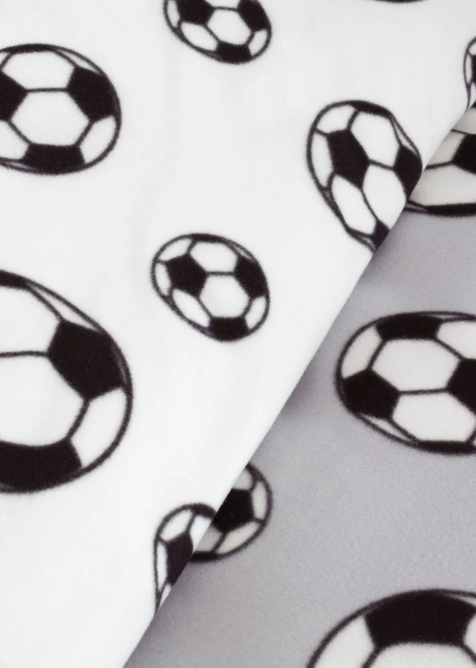 Catherine Lansfield Football Fleece Reversible Duvet Cover Set