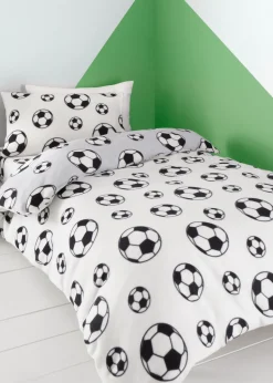 Catherine Lansfield Football Fleece Reversible Duvet Cover Set