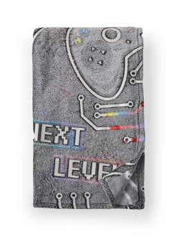 Catherine Lansfield Game Over Glow in the Dark Cosy Fleece Blanket Throw (130x170cm)