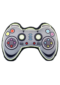 Catherine Lansfield Game Over Glow in the Dark Grey Fleece 3D Shaped Cushion