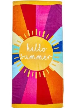 Catherine Lansfield Hello Summer Cotton Beach Towel