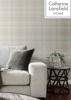 Catherine Lansfield Kelso Check Cream