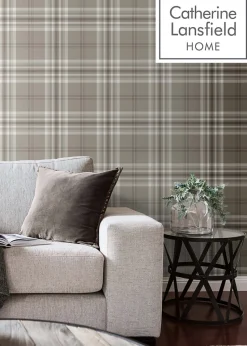 Catherine Lansfield Kelso Check Wallpaper