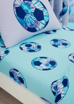 Catherine Lansfield Kids Tie Dye Football Fitted Sheet