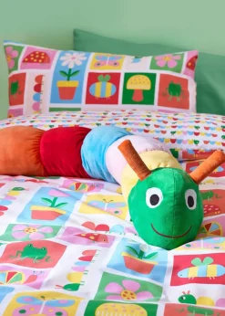 Catherine Lansfield Kids Bright Charlee Caterpillar 3D Shaped Cushion