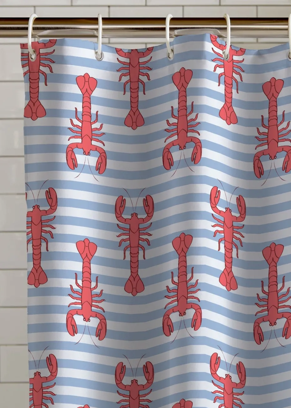 Catherine Lansfield Lobster Shower Curtain