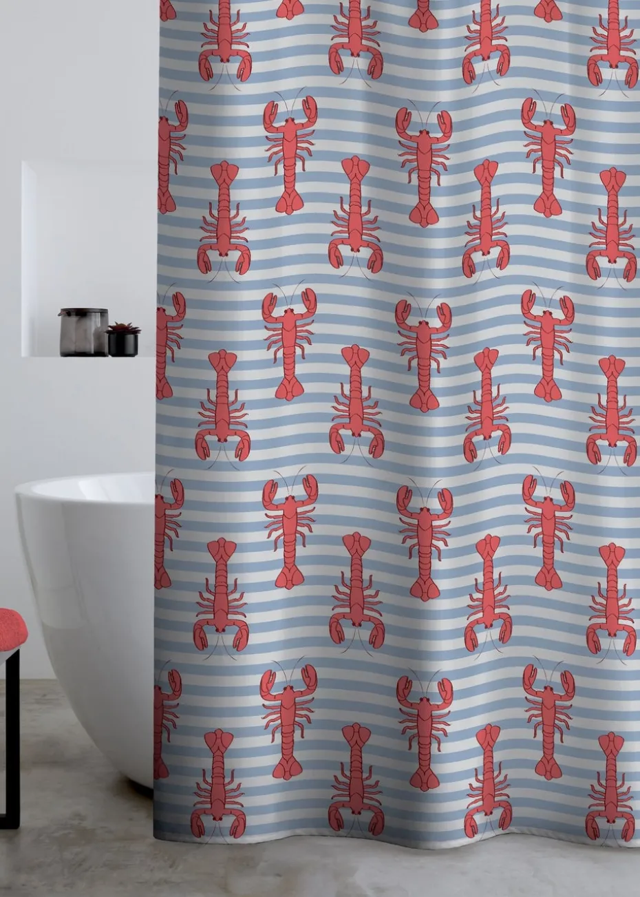Catherine Lansfield Lobster Shower Curtain