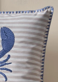 Catherine Lansfield Lobster Embroidered Cushion (45x45cm)