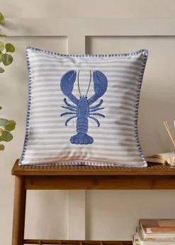 Catherine Lansfield Lobster Embroidered Cushion (45x45cm)