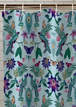 Catherine Lansfield Mya Tropical Bird Shower Curtain