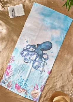 Catherine Lansfield Octopus Cotton Beach Towel