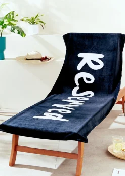 Catherine Lansfield Reserved Beach Sun Lounger Towel