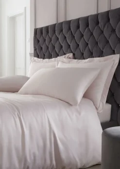 Catherine Lansfield Silky Soft Satin Fitted Sheet Blush