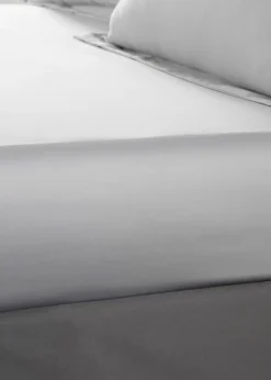 Catherine Lansfield Silky Soft Satin Fitted Sheet Silver