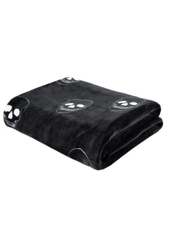 Catherine Lansfield Skulls Cosy Fleece 130x170cm Blanket Throw