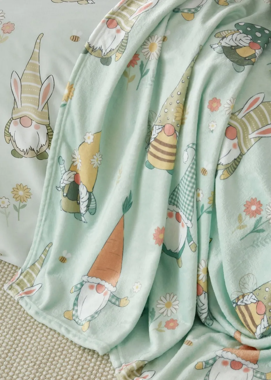 Catherine Lansfield Spring Gonks Cosy Fleece Blanket Throw (130x170cm)