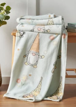 Catherine Lansfield Spring Gonks Cosy Fleece Blanket Throw (130x170cm)