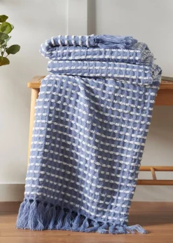 Catherine Lansfield Stab Stitch Blanket Throw (125x150cm)