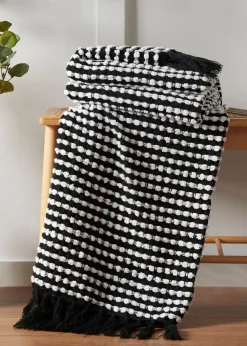 Catherine Lansfield Stab Stitch Blanket Throw (125x150cm)
