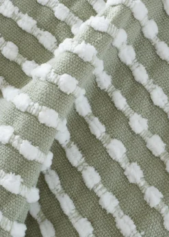 Catherine Lansfield Stab Stitch Green Throw (125x150cm)