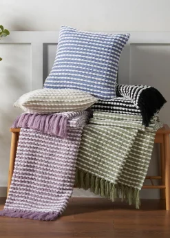 Catherine Lansfield Stab Stitch Blanket Throw (125x150cm)