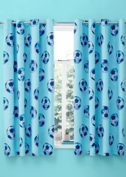 Catherine Lansfield Tie Dye Football Reversible Curtains