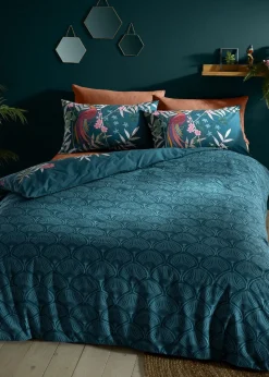 Catherine Lansfield Tropical Floral Birds Duvet Cover