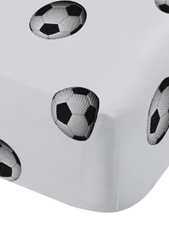 Catherine Lansfield White Football Fitted Sheet