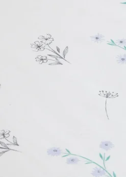 Catherine Lansfield White Bunny Tails Ditsy Flowers Fitted Sheet