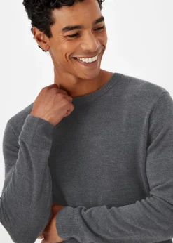 Charcoal Soft Touch Crew Neck Jumper