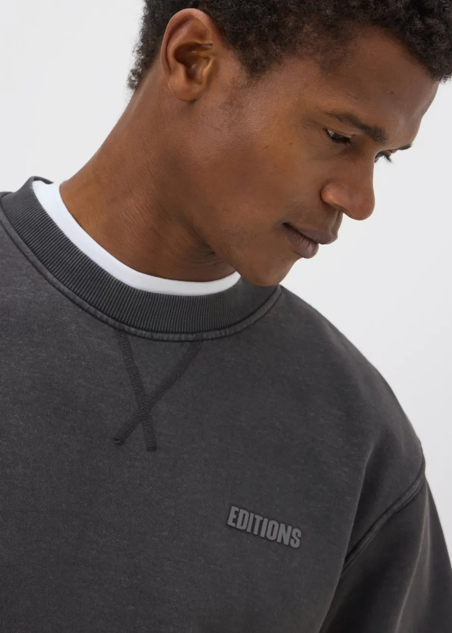 Charcoal Washed Relaxed Fit Sweatshirt