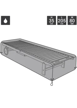 Charles Bentley Black Deluxe Sun Lounger Cover