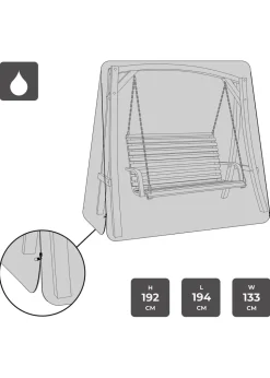 Charles Bentley Black Garden Swing Seat Cover