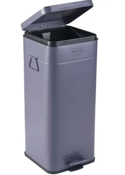 Charles Bentley Dark Blue Retro Steel Square Kitchen Bin