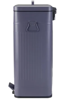 Charles Bentley Dark Blue Retro Steel Square Kitchen Bin