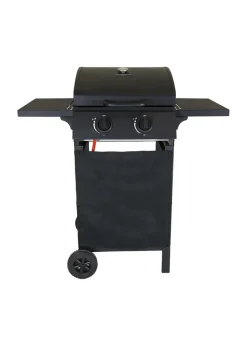 Charles Bentley Deluxe Auto Ignition 2 Burner Gas BBQ Grill Steel Barbecue