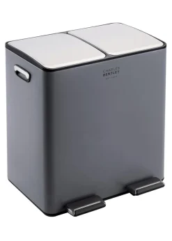 Charles Bentley Double Compartment Grey Kitchen Bin