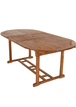 Charles Bentley FSC Acacia Hardwood Furniture Set with Extendable Table (6 Seater)