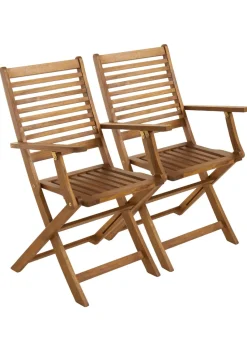 Charles Bentley FSC Acacia Hardwood Furniture Set with Extendable Table (6 Seater)