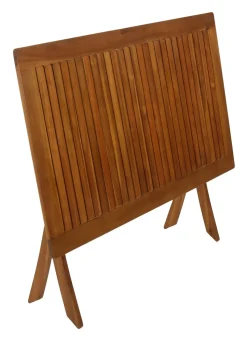 Charles Bentley FSC Acacia Hardwood Rectangular Folding Table (H74cm x W120cm x D70cm)