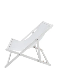 Charles Bentley FSC Certified Eucalyptus White Washed Double Deck Chair Grey