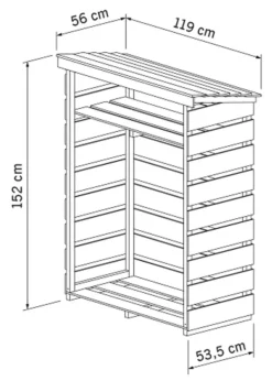 Charles Bentley FSC Certified Wooden Small Log Store