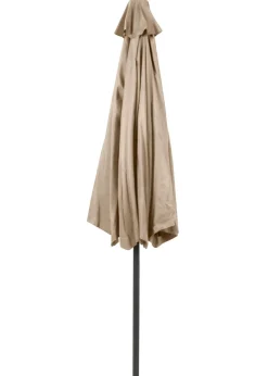 Charles Bentley Garden Metal Beige Patio Umbrella Parasol With Crank & Tilt (235.5cm, 38mm Pole)