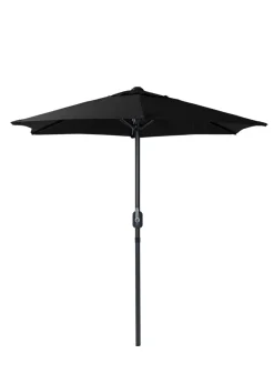 Charles Bentley Garden Patio Market Umbrella Parasol Crank Function Black