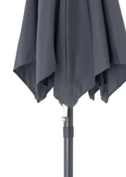 Charles Bentley Garden Patio Market Umbrella Parasol Crank Function Grey