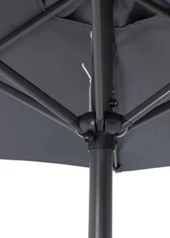 Charles Bentley Garden Patio Market Umbrella Parasol Crank Function Grey