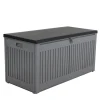 Charles Bentley Grey and Black Outdoor Plastic Storage Box