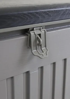 Charles Bentley Grey and Black Outdoor Plastic Storage Box